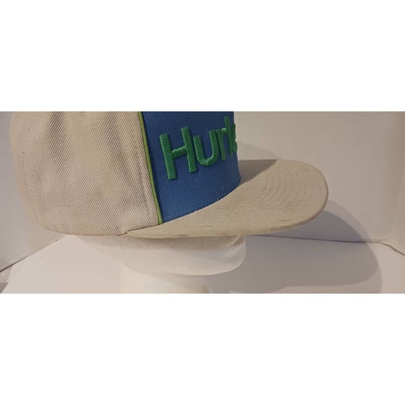 Hurley‎ Hat Tan Blue Green Snapback Ball Cap - Picture 9 of 10